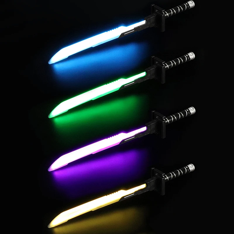 Cyberpunk-Sable de luz 2 en 1 para niños y adultos, juguete electrónico luminoso de 71cm, Cosplay con efectos de sonido, luces de colores, juguete eléctrico - imagen 5