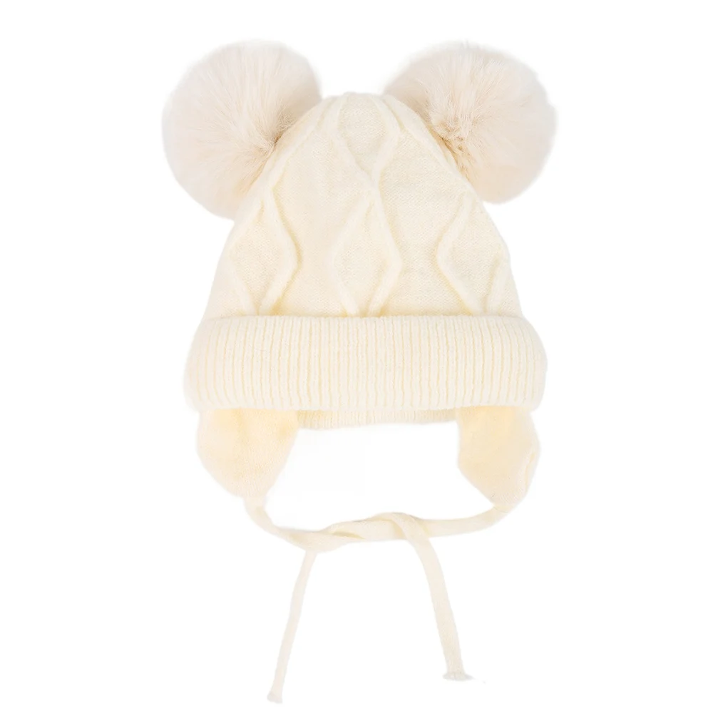 Gorro de invierno con orejeras para niños – Tejido suave pompón - imagen 5