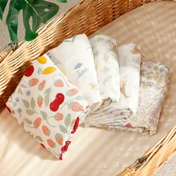 HappyFlute-swaddle de muselina de 47x43 pulgadas, algodón de bambú súper suave, estampado de Color claro de 2 capas, envoltura de alta calidad para bebé recién nacido