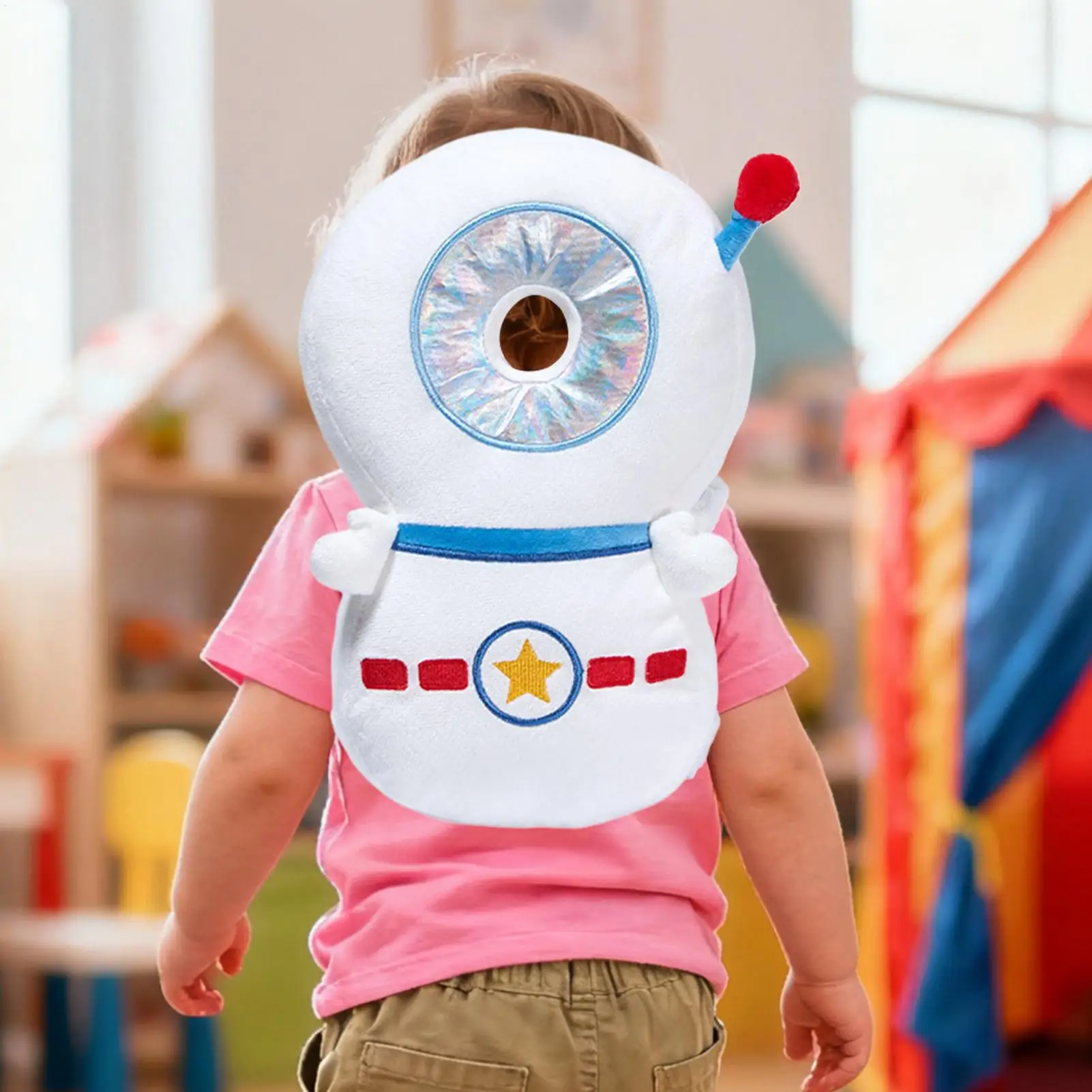 Protector de cabeza de bebé, cojín de soporte de caída de dibujos animados para bebé pequeño, Protector de cabeza trasera para niño y niña, avión de viaje al aire libre