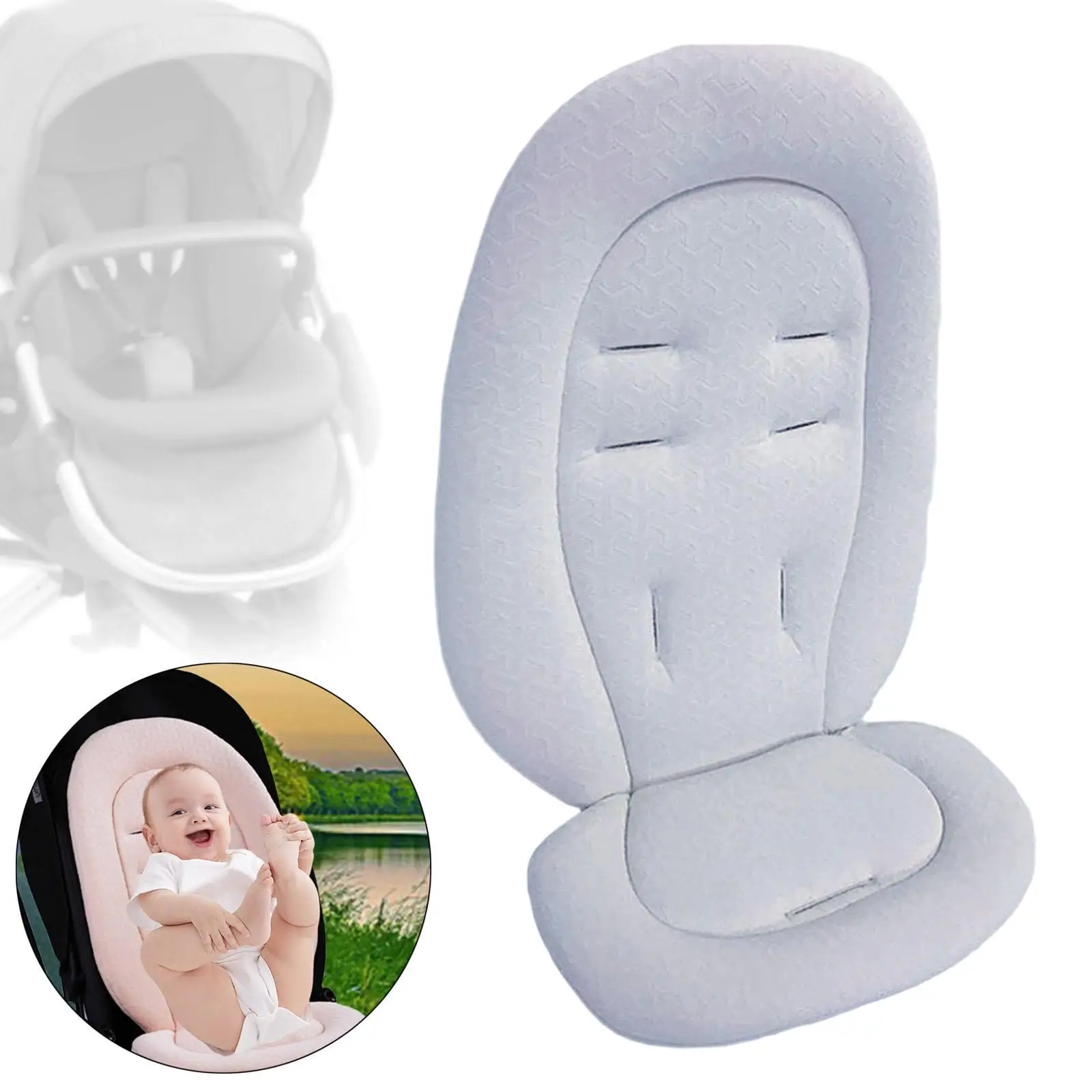 Stroller Seat Pad Non Slip Cushion Breathable Soft Trolley Mattres