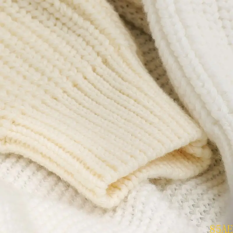 85ae 3pcs conjunto monos cómodos recién nacidos cómodos con manga larga con sombrero capó y calcetines punto por 0-6 - imagen 2