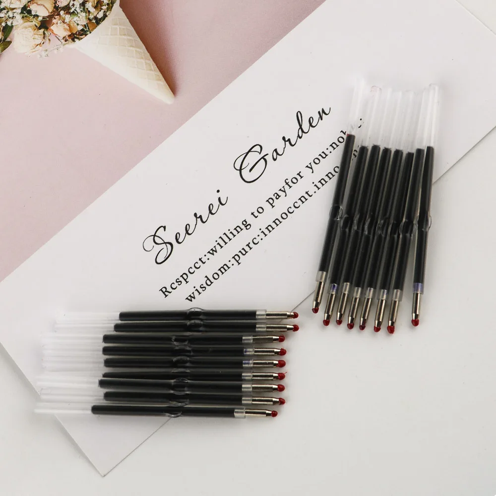 Kovict 200-2000 Uds bolígrafo con cuentas 62mm recambio de bolígrafo tinta negra azul roja bolígrafo de escritura con cuentas de plástico suministros escolares y de oficina - imagen 2