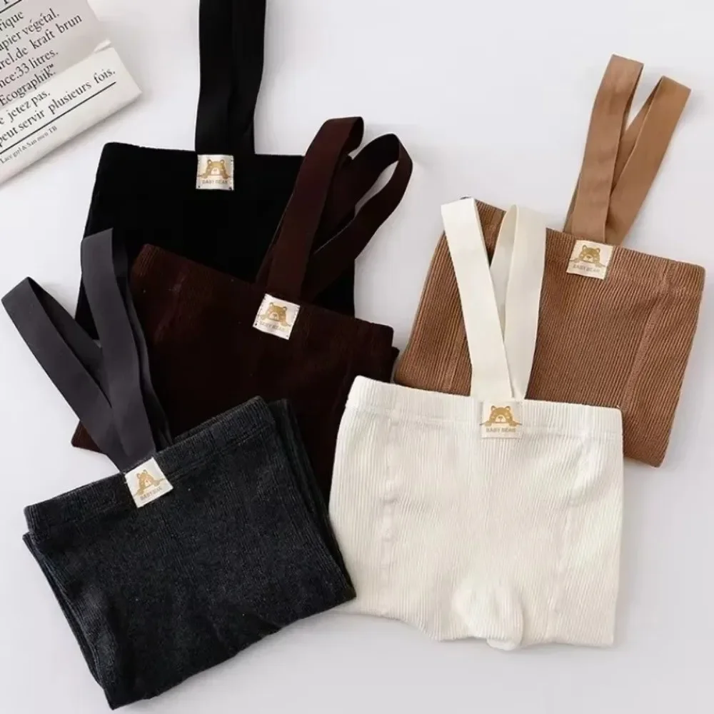 Medias cálidas con tirantes para recién nacidos, medias elásticas para niños, pantalones con tirantes, monos, medias de punto, mallas acanaladas
