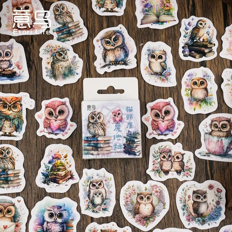 Pegatinas de búho para álbumes infantiles – Diseño creativo en PVC