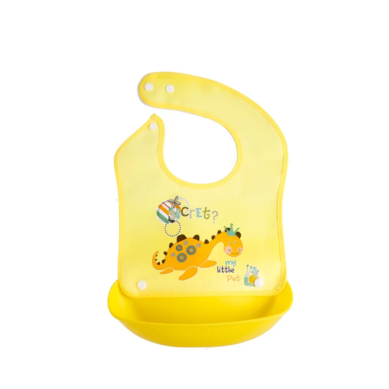 Babero impermeable EVA con bolsillo recogemigas para bebé - imagen 2