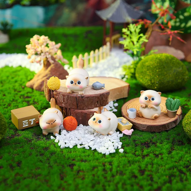 Caja ciega de gato Siam, bolsa ciega bonita, caja misteriosa siamesa, muñeco de gatitos Kawaii, adorno de escritorio, decoración, Mini estatuilla, juguete, regalo de cumpleaños - imagen 4