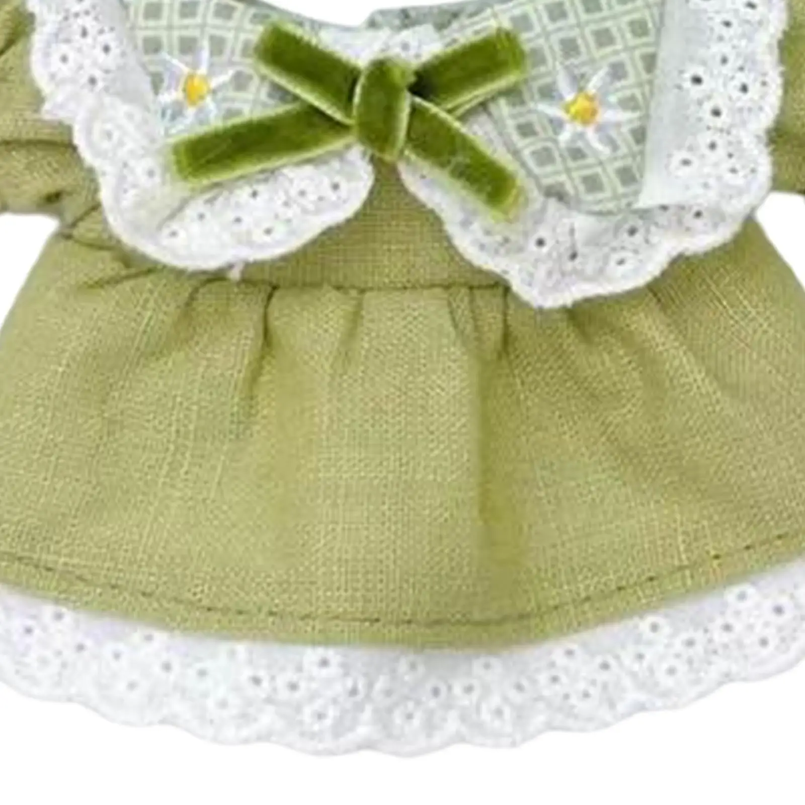 Plush Figure Dress Outfit DIY Hands on Photo Props Fashion Costumes Clothing with Hair Bow Make Your Own Dolls for 17'' Doll