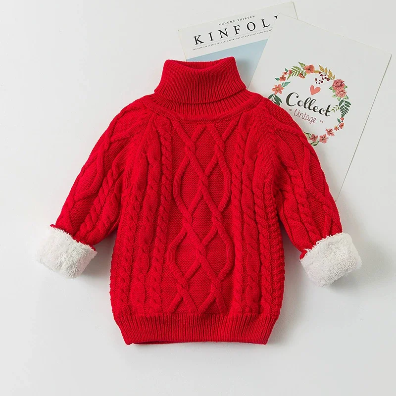 Suéter acolchado invierno bebé Jersey grueso felpa para niño - imagen 4