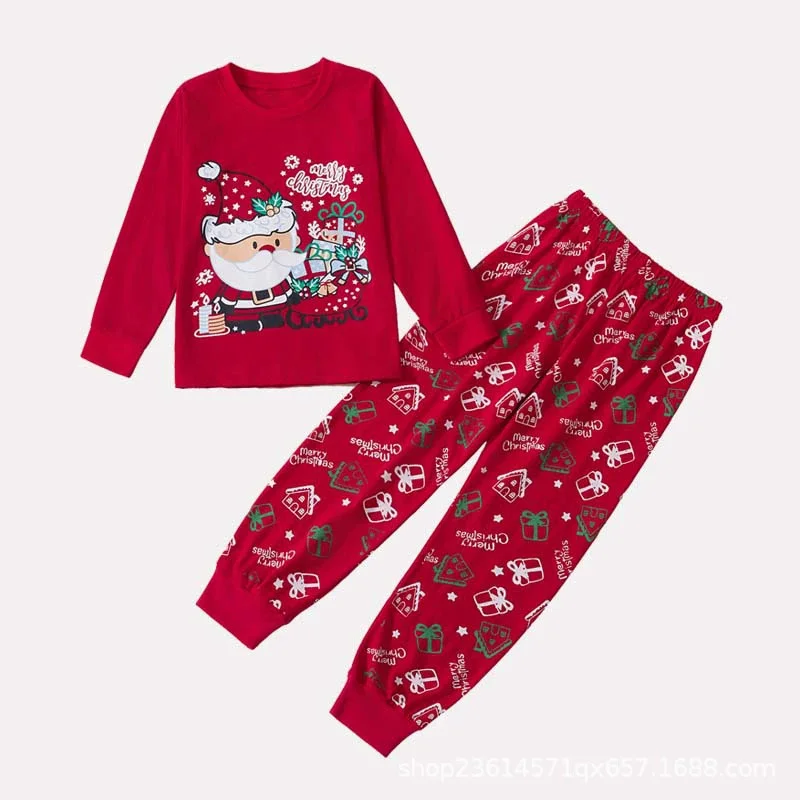 Pijama navideño manga larga con dibujos animados para niños - imagen 3