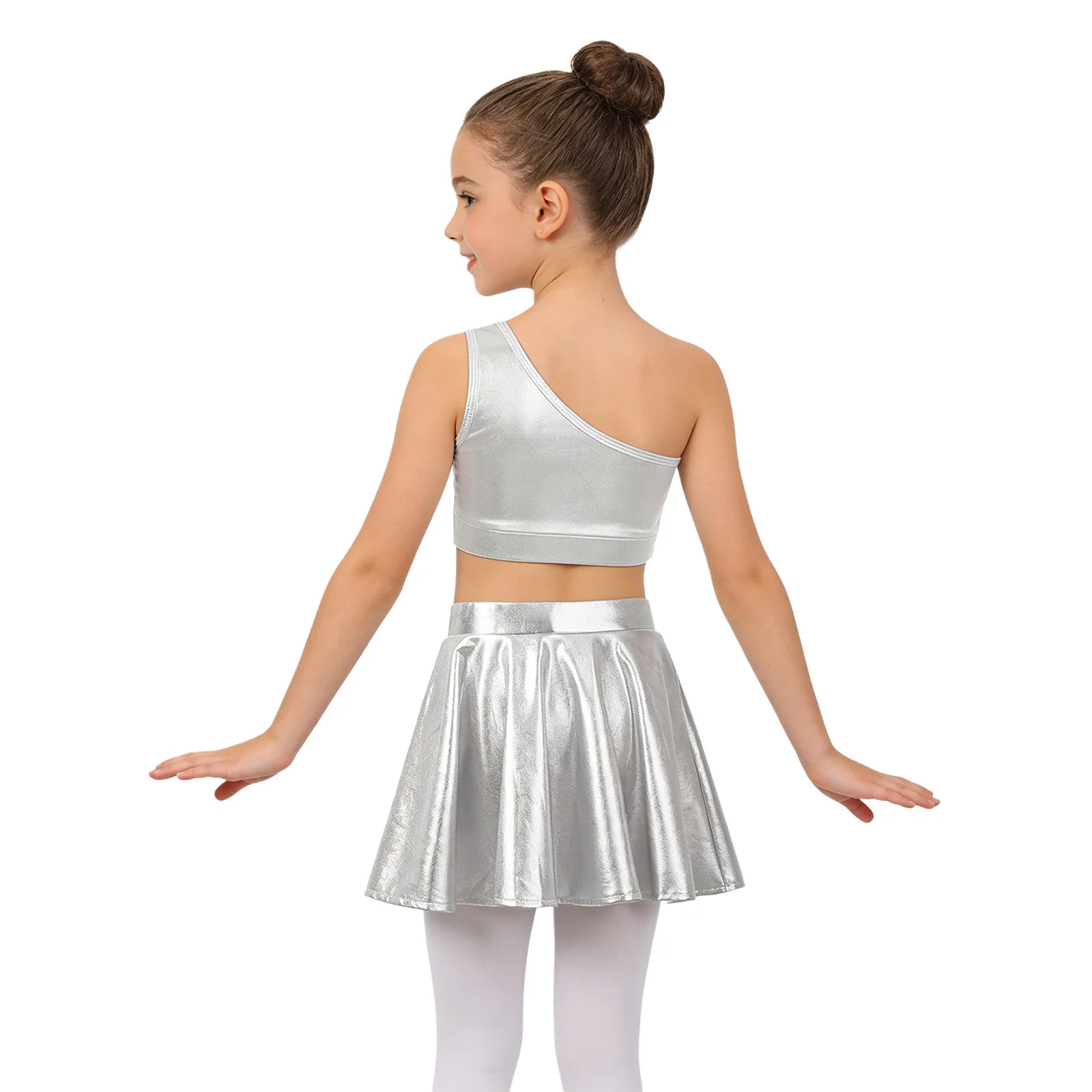 Conjunto de danza jazz para niña con lentejuelas y volantes - imagen 5