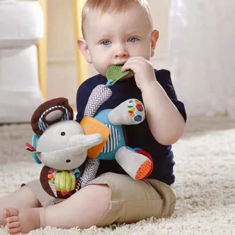 Sonajero sensorial de peluche coche para bebé – Móvil cuna infantil - imagen 2
