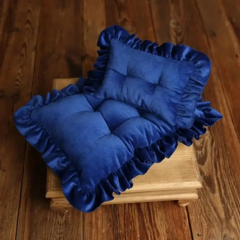 Accesorios de fotografía recién nacido, juego de colchón y almohada, cojín de cama Vintage para fotos de bebé de luna llena, accesorios para sesión de fotos, 2 uds. - imagen 3