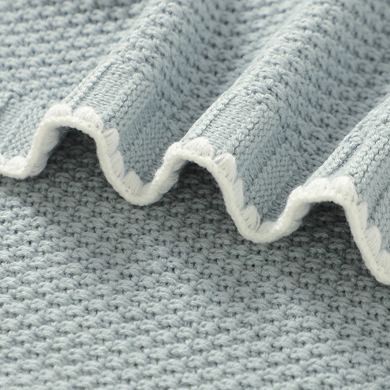 Mantas de punto para bebé, colcha de cama ultrasuave para recién nacido, niño y niña, 90x70cm, estera receptora Unisex de doble uso, funda para lanzar para niños pequeños - imagen 4