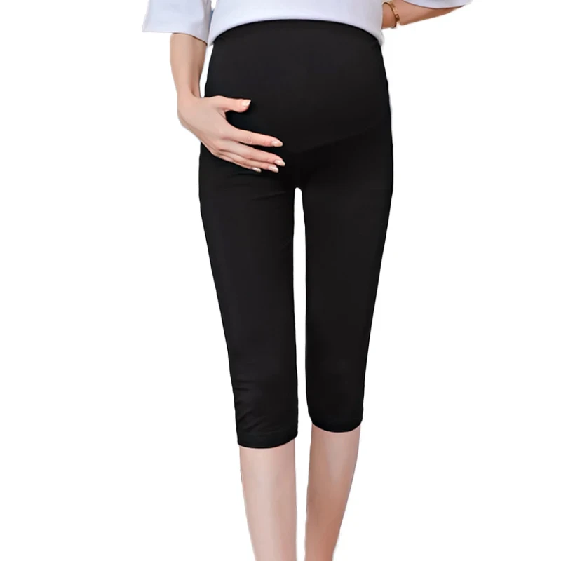 Pantalones de maternidad de verano, Capris modales, pantalones para embarazadas, pantalones de cintura ajustable, Leggings de maternidad - imagen 4