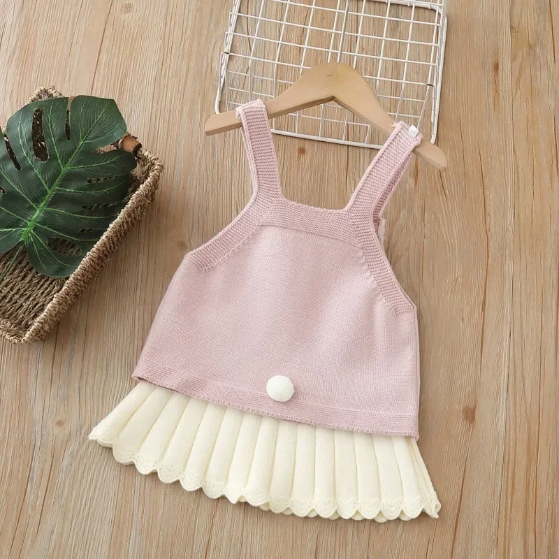 MILANCEL Conjunto de ropa para niñas de 2 a 6 años, camisola de conejito, prendas de punto y Falda de punto plisada, traje de suéter para niñas de 2 piezas - imagen 4