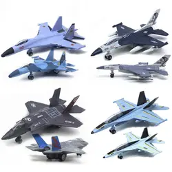Avión de metal con luz y sonido – Réplica F16 de colección para niños