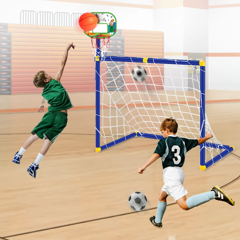 Portería infantil 2 en 1: fútbol y baloncesto desmontable - imagen 5