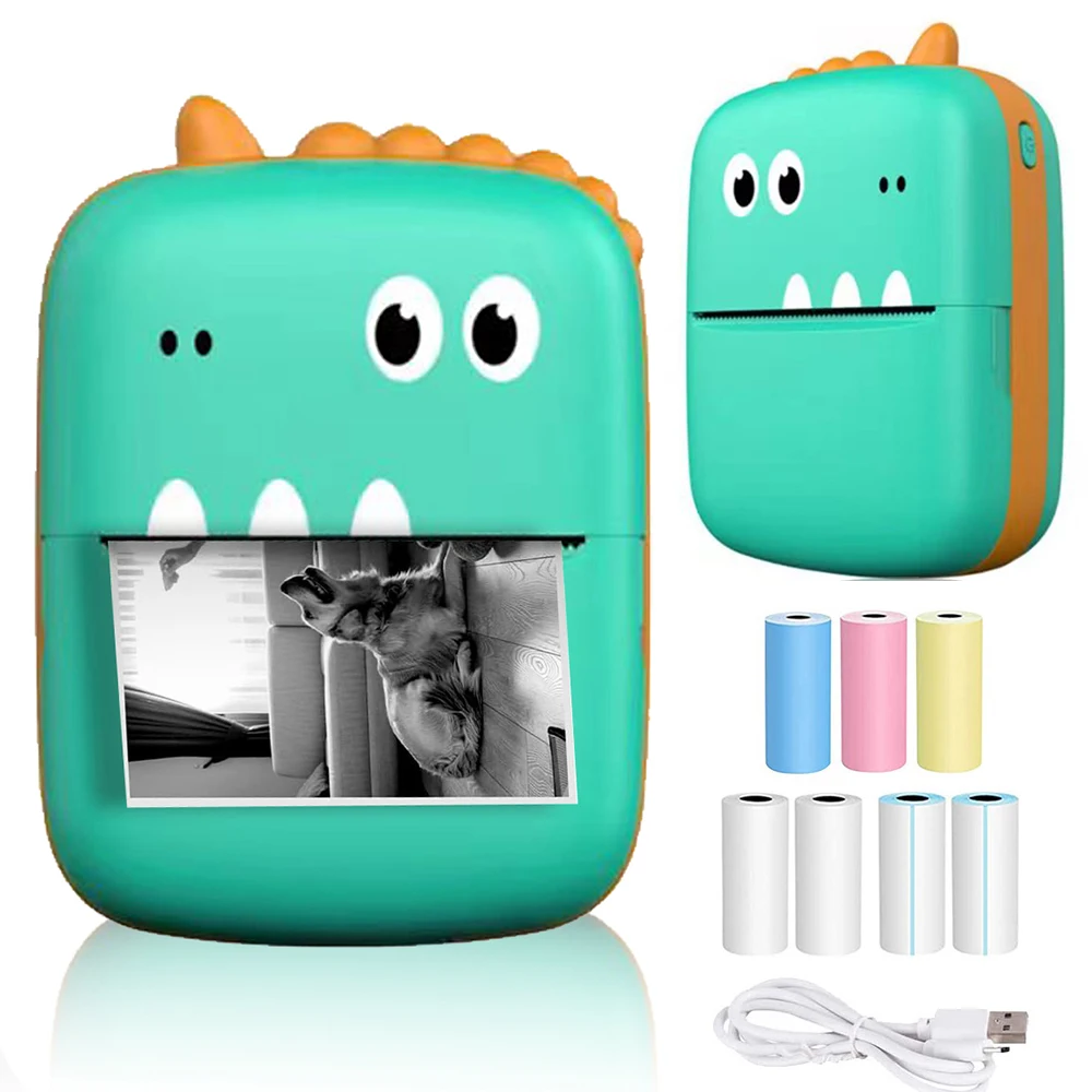Impresora portátil Mini impresoras térmicas Bluetooth inalámbricas de bolsillo para Android iOS Smartphone BT impresión sin tinta regalo para niños