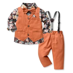 Traje Halloween niño con chaleco y pajarita - Naranja