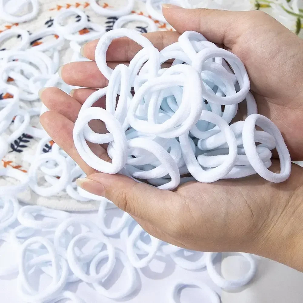 20-200 Uds. Accesorios para el cabello para mujer y niña, bandas básicas para el cabello, diadema, cuerdas para el cabello, lazos, soporte para cola de caballo, nailon Simple y moderno - imagen 4