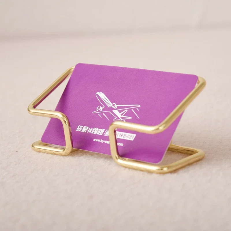 Portatarjetas de visita de escritorio, soporte de exhibición de tarjetas de visita de Metal a la moda, soporte moderno para tarjetas de visita, para el hogar y la Oficina, 1 ud.