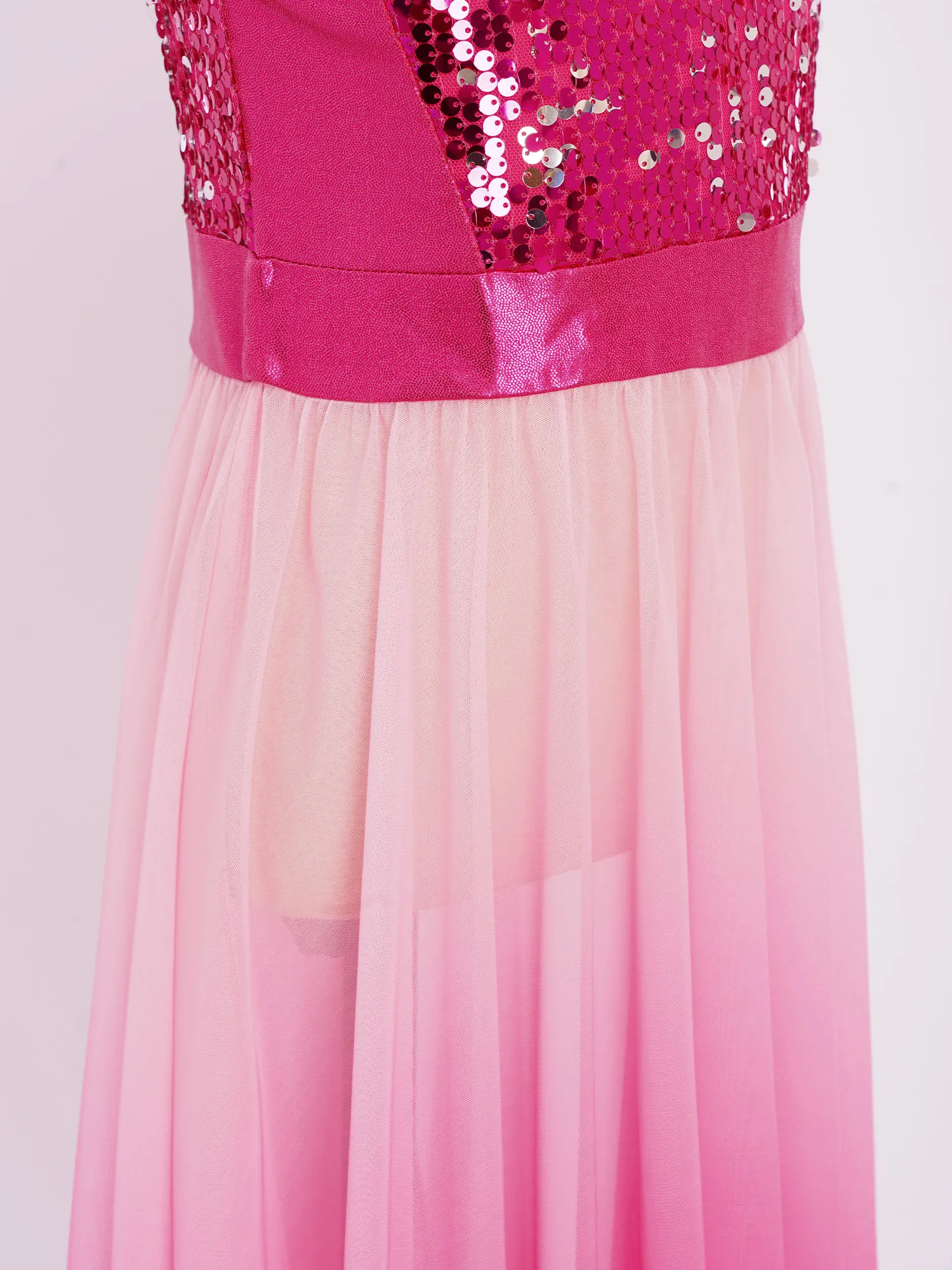 Vestido litúrgico con lentejuelas para niña – Túnica de coro - imagen 4