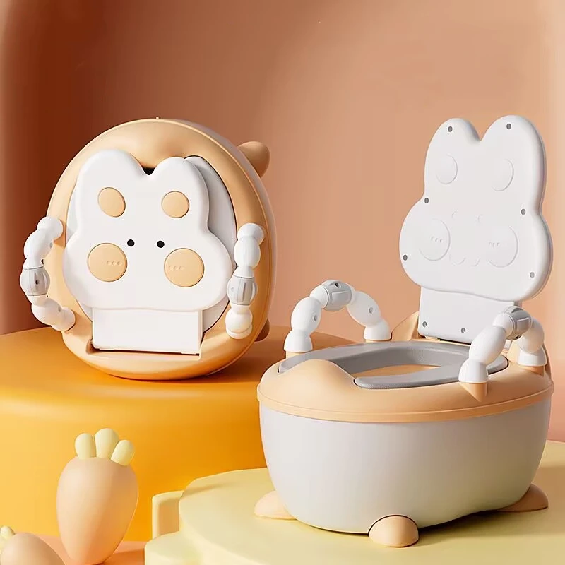 Orinal portátil de entrenamiento con diseño de conejo para niños