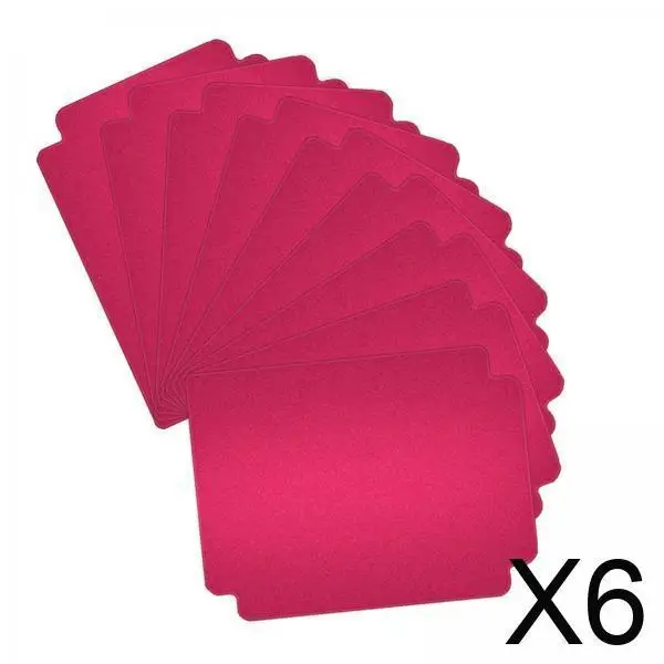 6x10x Divisores de tarjetas comerciales Caja de tarjetas Divisor Divisores de páginas de tarjetas para juegos Tarjeta Rosa Rojo