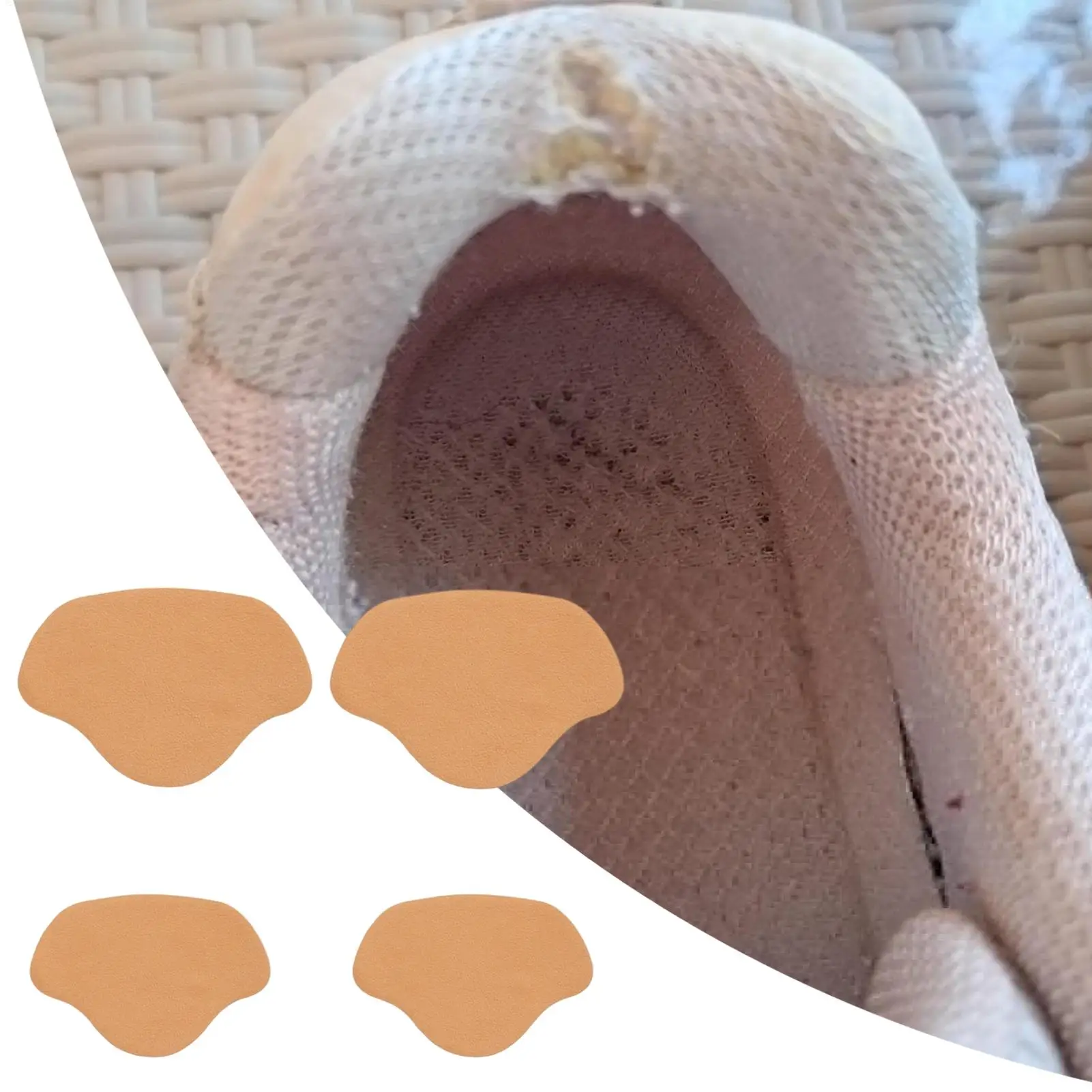 Protectores de talón para zapatos 4 piezas Insertos de talón autoadhesivos para zapatos Utensilios para el hogar para deportes físicos Correr Adolescentes Atletas Hogar - imagen 5