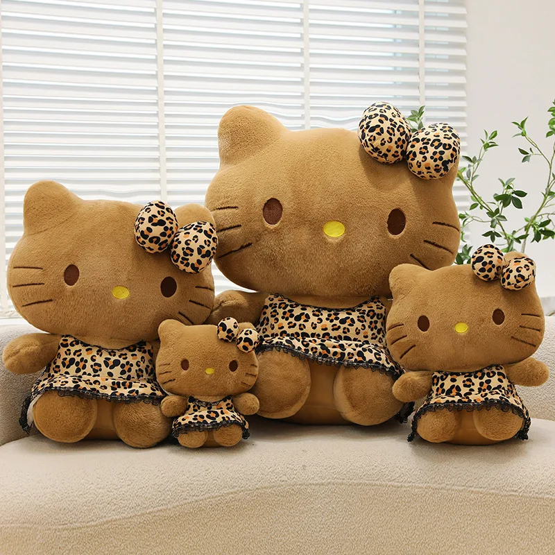 Peluche de Hello Kitty grande con estampado leopardo suave infantil - imagen 4