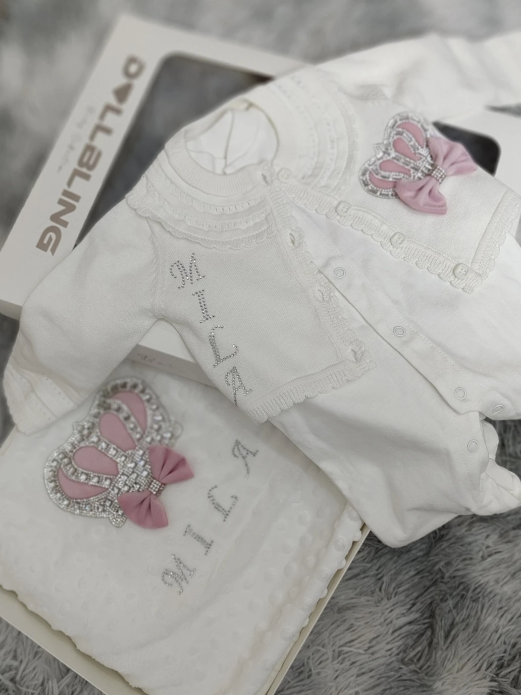 Pelele de encaje bordado para bebé recién nacido, ropa de algodón, productos para bebé envueltos, pantalones, mitones, manta receptora, 5 uds.