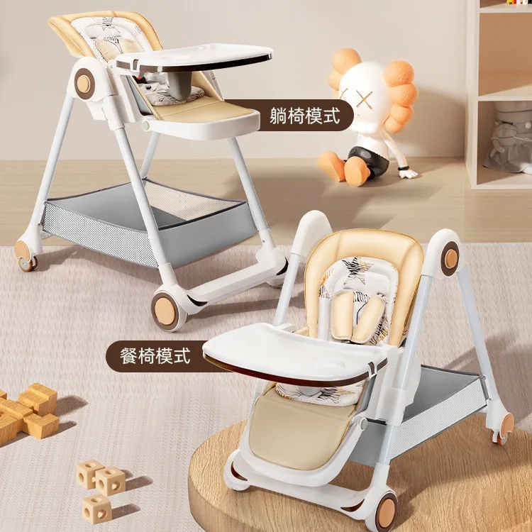 Silla de comer para bebé plegable y multifuncional para hogar - imagen 4