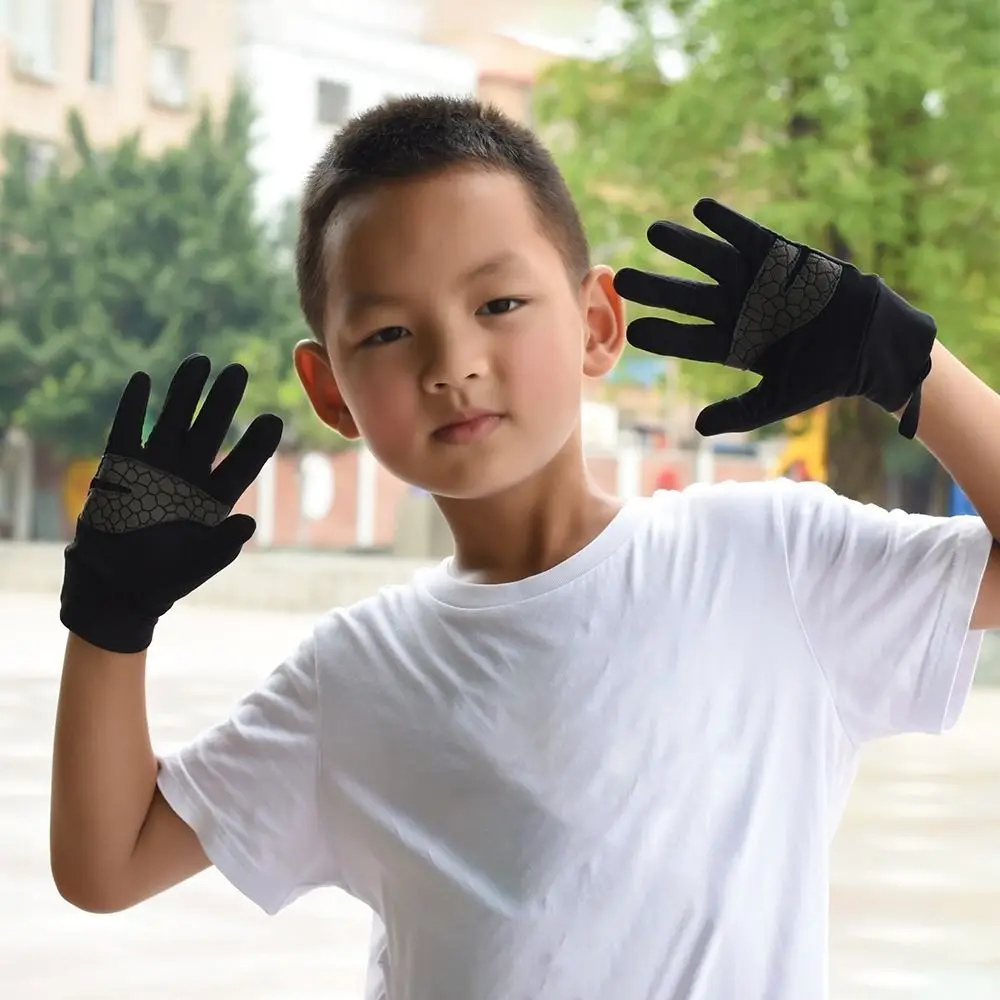 Guantes de ciclismo para niños con absorción de sudor, antideslizantes, a prueba de viento, cálidos, elásticos, para ciclismo deportivo - imagen 3