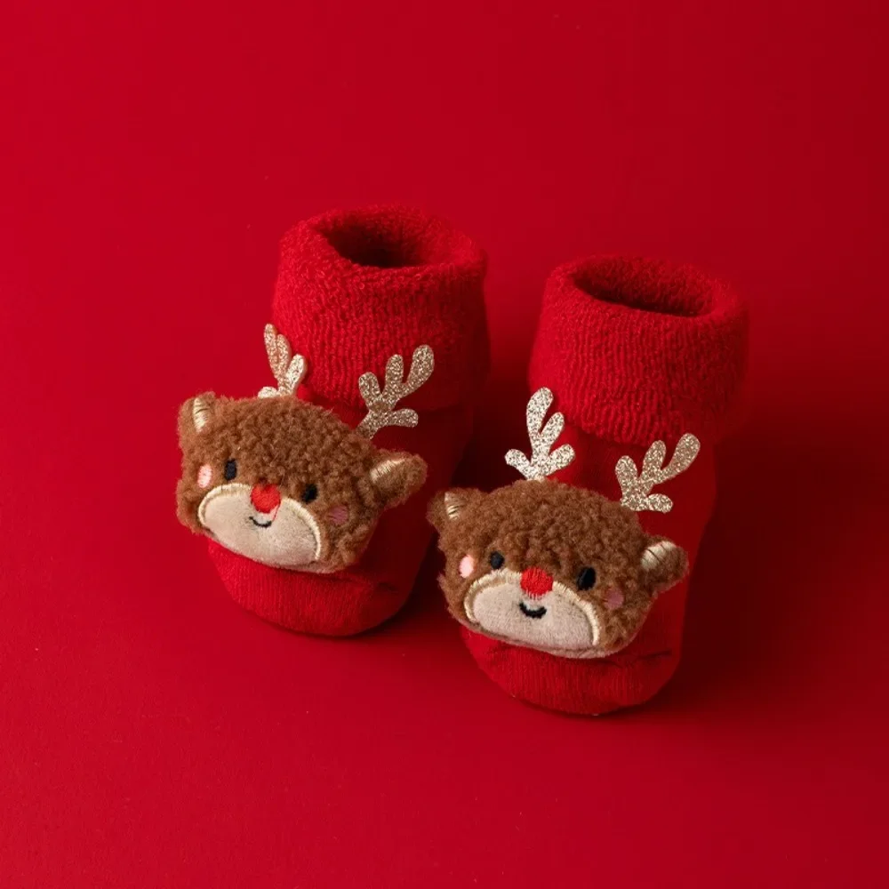 Calcetines rojos de Navidad para bebé – Papá Noel algodón - imagen 4