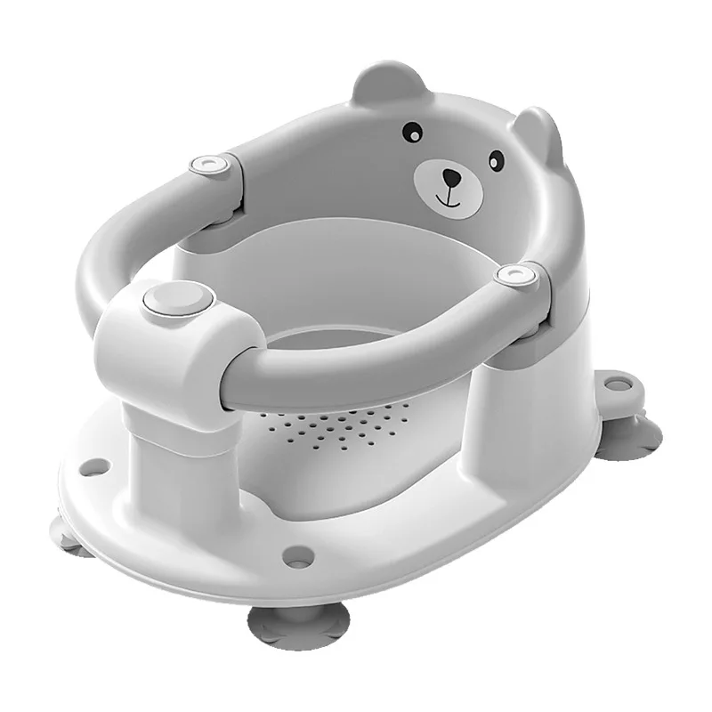 Silla de baño antideslizante para niños de más de 3 meses, asiento de ducha para niños pequeños con soporte para bañera, banco de bañera seguro para bebés - imagen 4