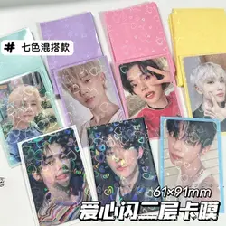 Funda de tarjeta fotográfica con diseño corazón y palomitas Kpop