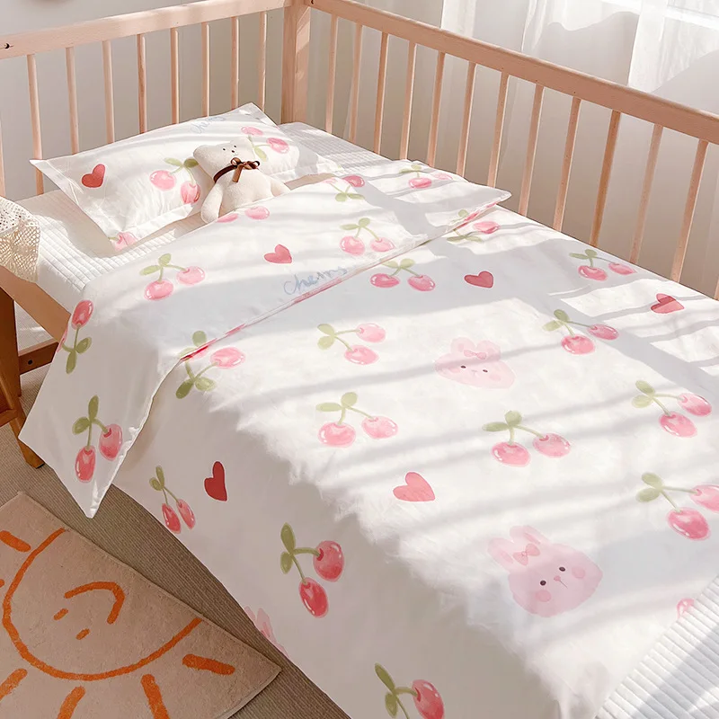 INS Juego de cama para bebé edredón en algodón con funda nórdica