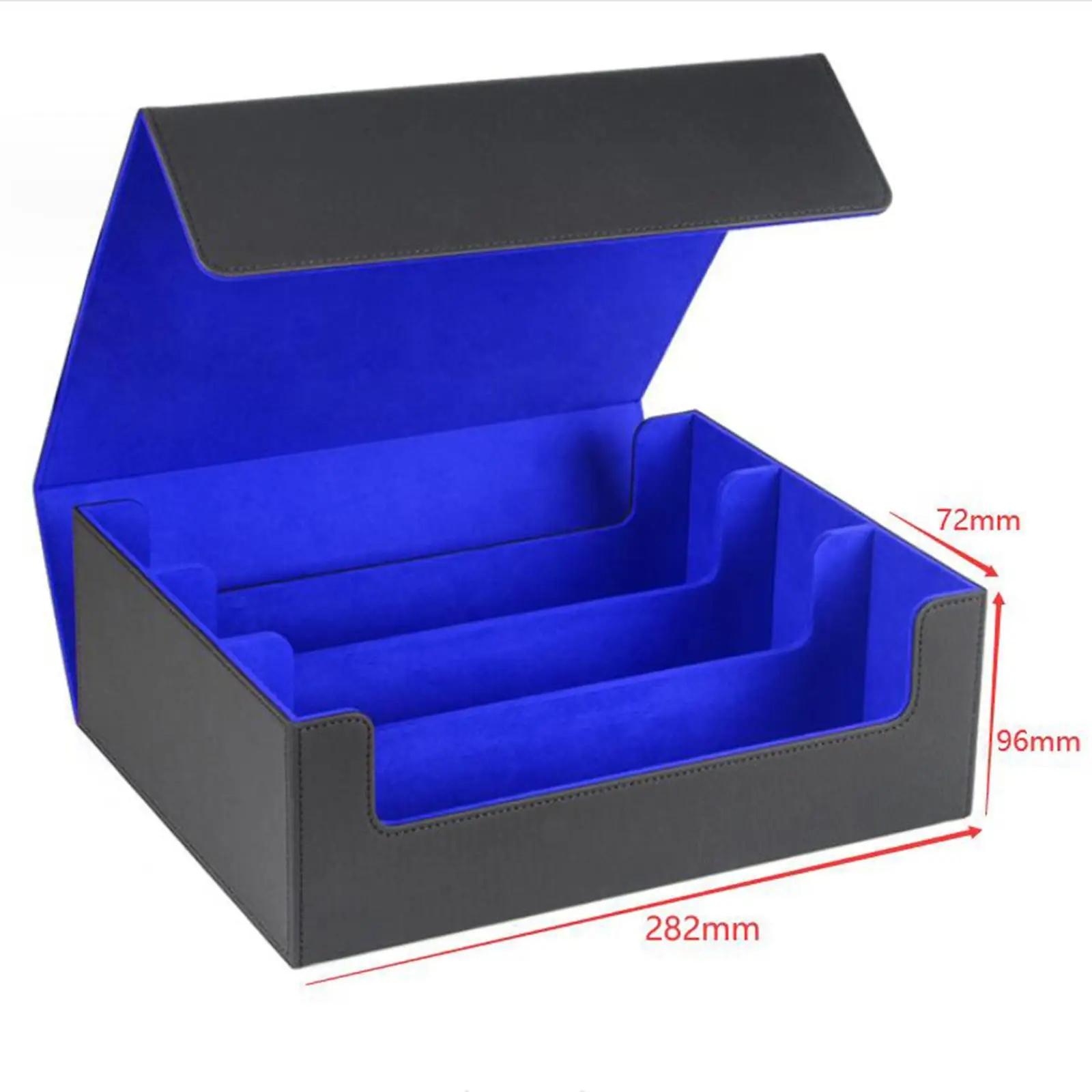 Card Deck Box Game Card Storage with 10 Card Dividers Sleeved Cards Holder Sports Cards Case