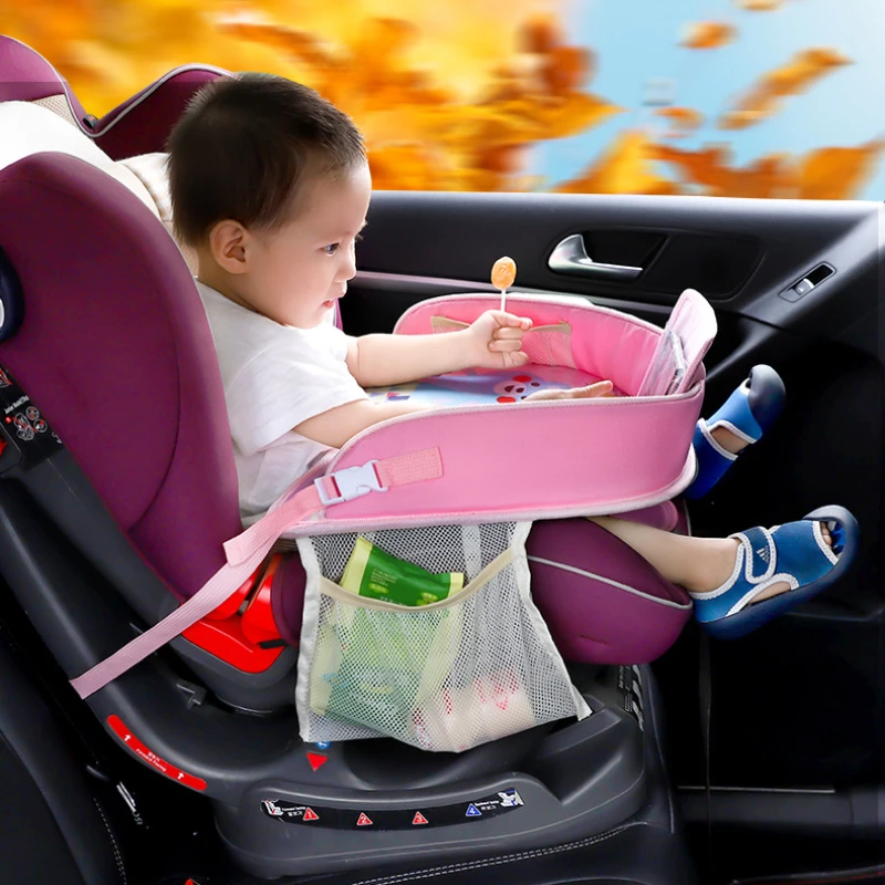 Asiento de seguridad para bebé, mesa de dibujo, cochecito, plato de comedor, organizador de coche para niños, bolsa de almacenamiento, plato de mesa pequeño fácil de limpiar