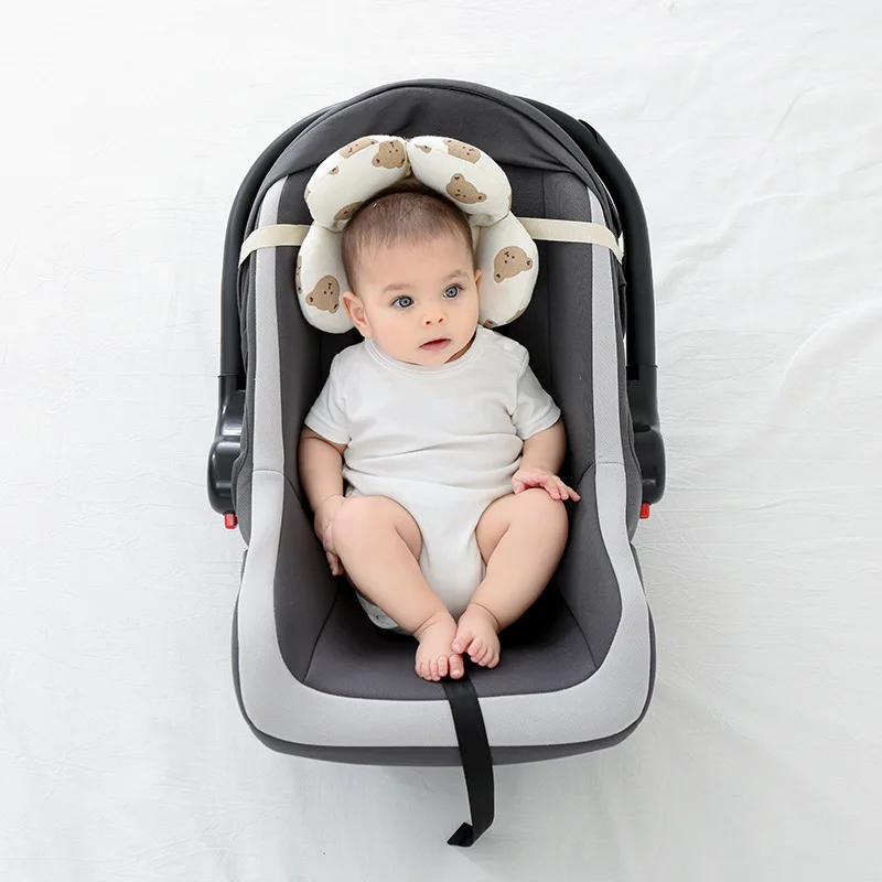 Almohada moldeadora de cabeza de bebé con forma de pétalo, almohada transpirable de soporte para el cuello para recién nacido, previene la cabeza plana, almohada infantil de 0 a 6 meses - imagen 3