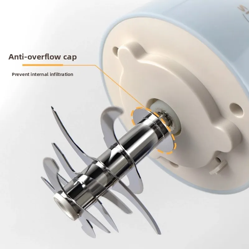 Mini máquina para hacer alimentos para bebés, licuadora trituradora multifuncional, cortador de 12 hojas de calidad alimentaria, capacidad compacta de 0,3 L, portátil de fácil limpieza - imagen 5