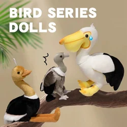 Peluche de pájaros suave de tejido tipo avestruz, regalo infantil