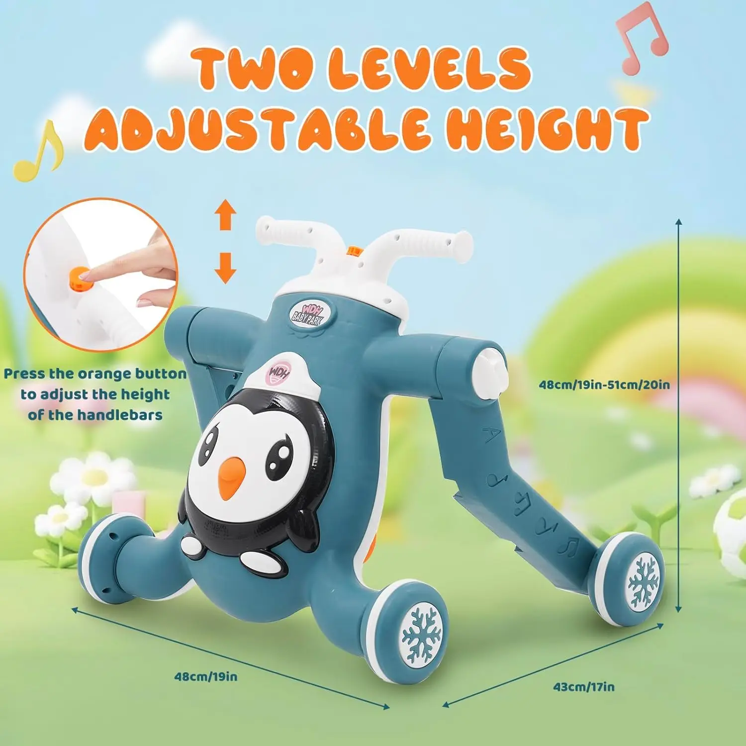 Andador para bebé, primer paso, andador de aprendizaje 3 en 1 para sentarse a pie, andador multifuncional para bebé, centro de actividades para niños - imagen 2