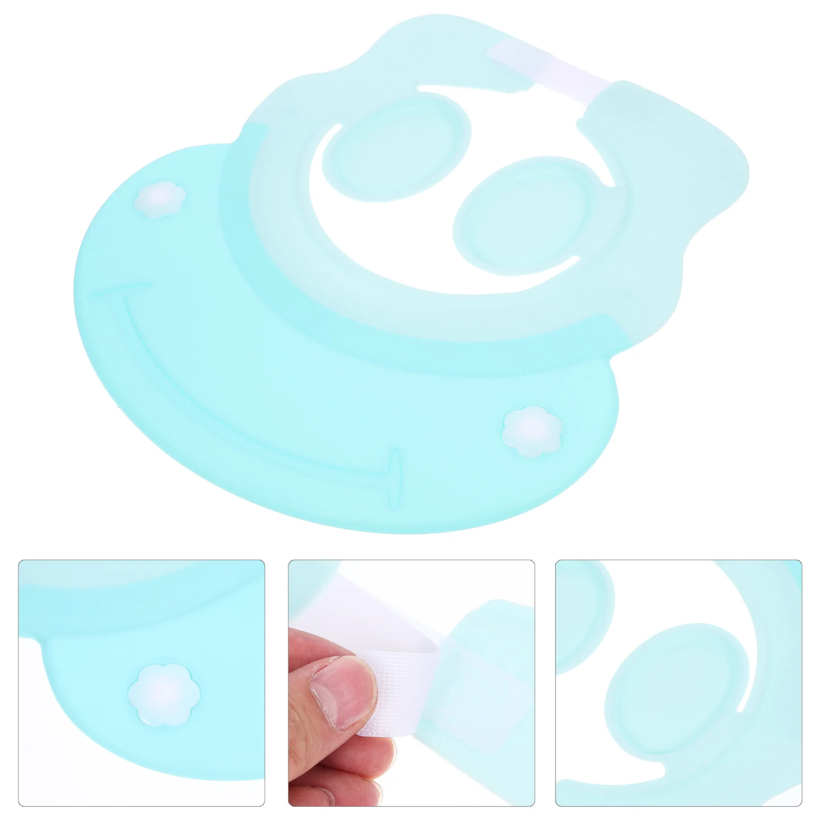 Gorro de baño para bebé, bonito gorro de champú ajustable de silicona impermeable con dibujos animados para bebé, gorro protector para ducha para niños, gorro para lavar el cabello ajustable - imagen 5