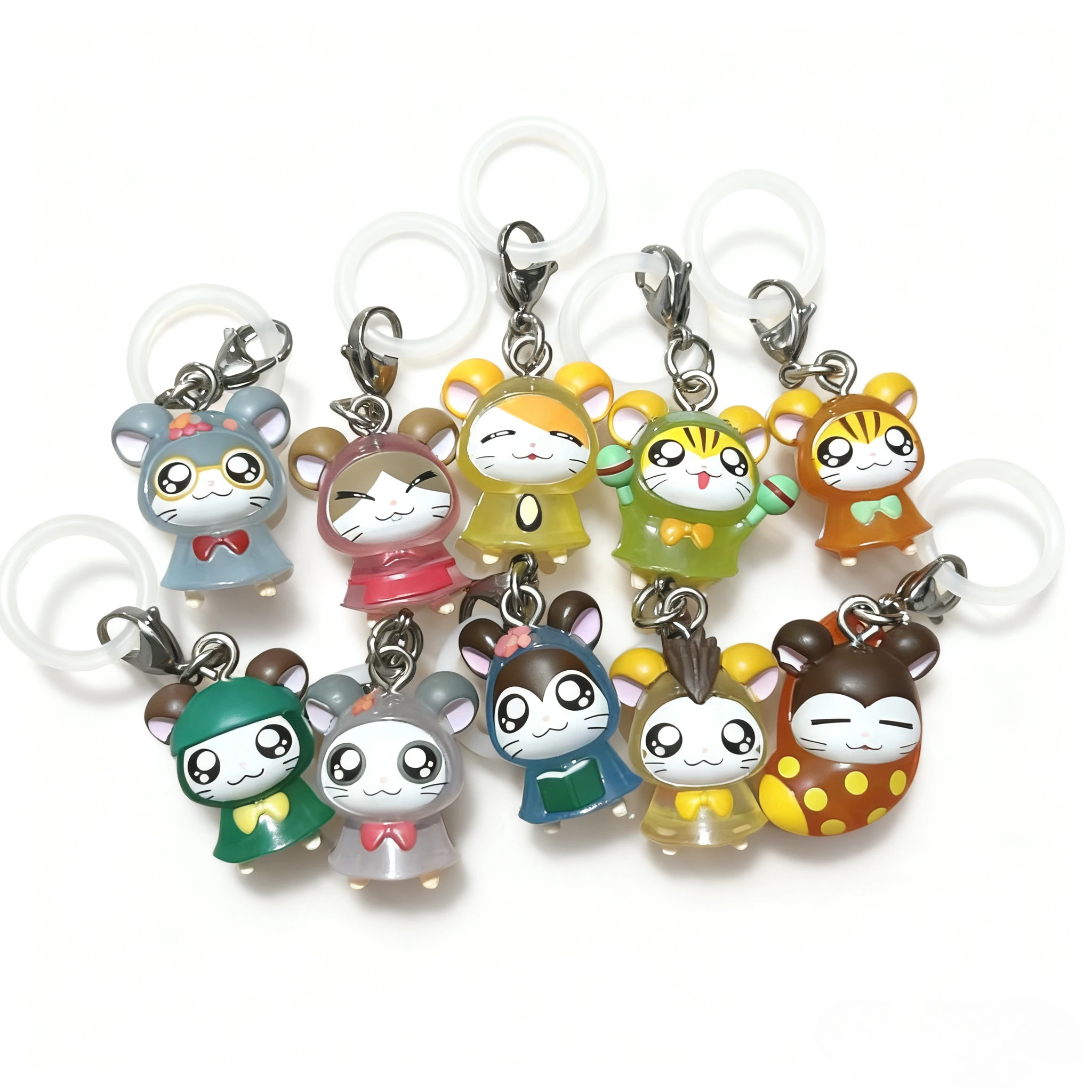 Juguetes cápsula originales kawaii Hamster Mejirushi ¡Accesorio Churi! Botella de paraguas Mark langosta cierre anillo colgante figuras - imagen 5