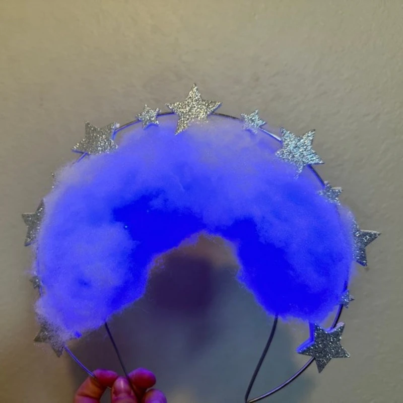 Diadema LED con nube mágica y rayos estrellados para disfraces - imagen 3