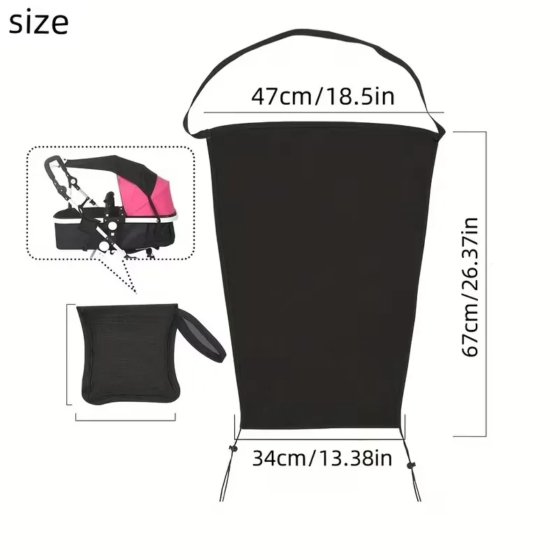 Parasol universal anti-UV para coche de bebé con ventana – Protección solar niños - imagen 2
