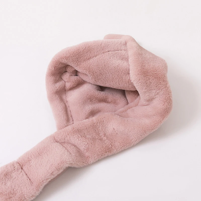 Gorros bonitos de oso para bebé, gorros, pañuelo, nuevo Otoño Invierno, gorro cálido de felpa sólido para niños, bufanda para exteriores, gorra para niño y niña de 0 a 3 años - imagen 4