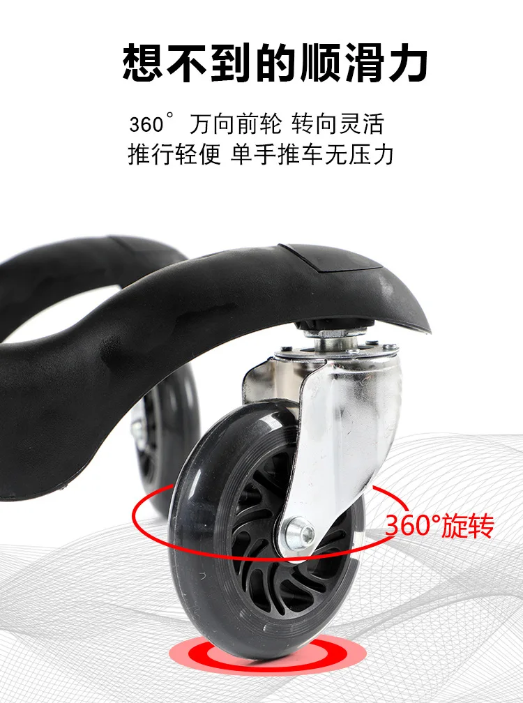 Cochecito doble para niños de 1 a 5 años, carrito plegable portátil para caminar - imagen 4